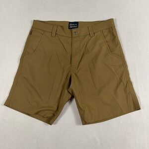 Texas Standard Hybrid Shorts Performance Stretch Khaki Brown Mens Size Small